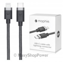 MOPHIE CAVO DATI E RICARICA MFA USB-C TO APPLE LIGHTNIG BLACK /PER IPHONE 11 PRO - 11 PRO MAX