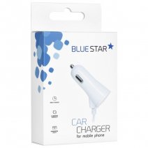 BLUE STAR CARICABATTERIE AUTO ORIGINALE USB + LIGHTNING 3A UNIVERSALE WHITE /
