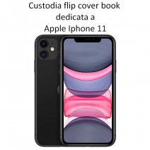 MAXY CUSTODIA BOOK ORIZZONTALE FANCY SILICONE CASE PER APPLE IPHONE 11 RED-NAVY