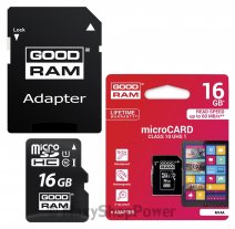 GOODRAM MEMORY CARD M1AA MICROSD HC 16 GB + ADATTATORE SD CLASSE 10 /