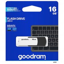 GOODRAM PEN DRIVE UMM3 CHIAVETTA USB 2.0 16GB DATA FLASH DRIVE WHITE BLACK