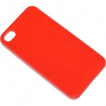XQISIT CUSTODIA COVER GLOSSY APPLE IPHONE 4 RED