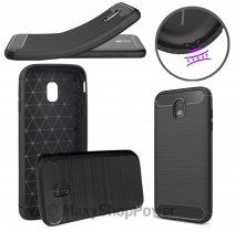FORCELL CUSTODIA B-CASE TPU SILICONE COVER CASE PER APPLE IPHONE 5 - 5S - SE CARBON METAL BLACK