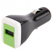 MAXY CARICABATTERIE AUTO DUAL USB 3A BLACK / GREEN