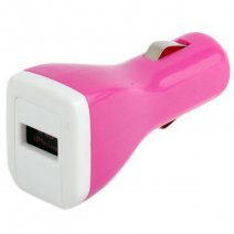 MAXY CARICABATTERIE AUTO DUAL USB 3A PINK / WHITE