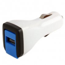 MAXY CARICABATTERIE AUTO DUAL USB 3A WHITE / BLU