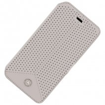 MERCEDES CUSTODIA REAL LEATHER FLIP COVER PERFORATED PER SAMSUNG GALAXY S6 G920F GREY
