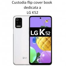 SMART BOOK CUSTODIA A LIBRO POKET FLIP COVER CASE PER LG K52 BLACK