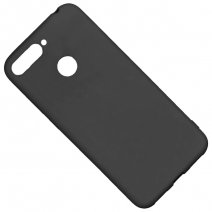 FORCELL CUSTODIA TPU SILICONE COVER SOFT-CASE PER HUAWEI Y6 PRIME (2018) BLACK