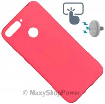 FORCELL CUSTODIA TPU SILICONE COVER SOFT-MAGNET CASE PER HUAWEI Y6 PRIME (2018) RED